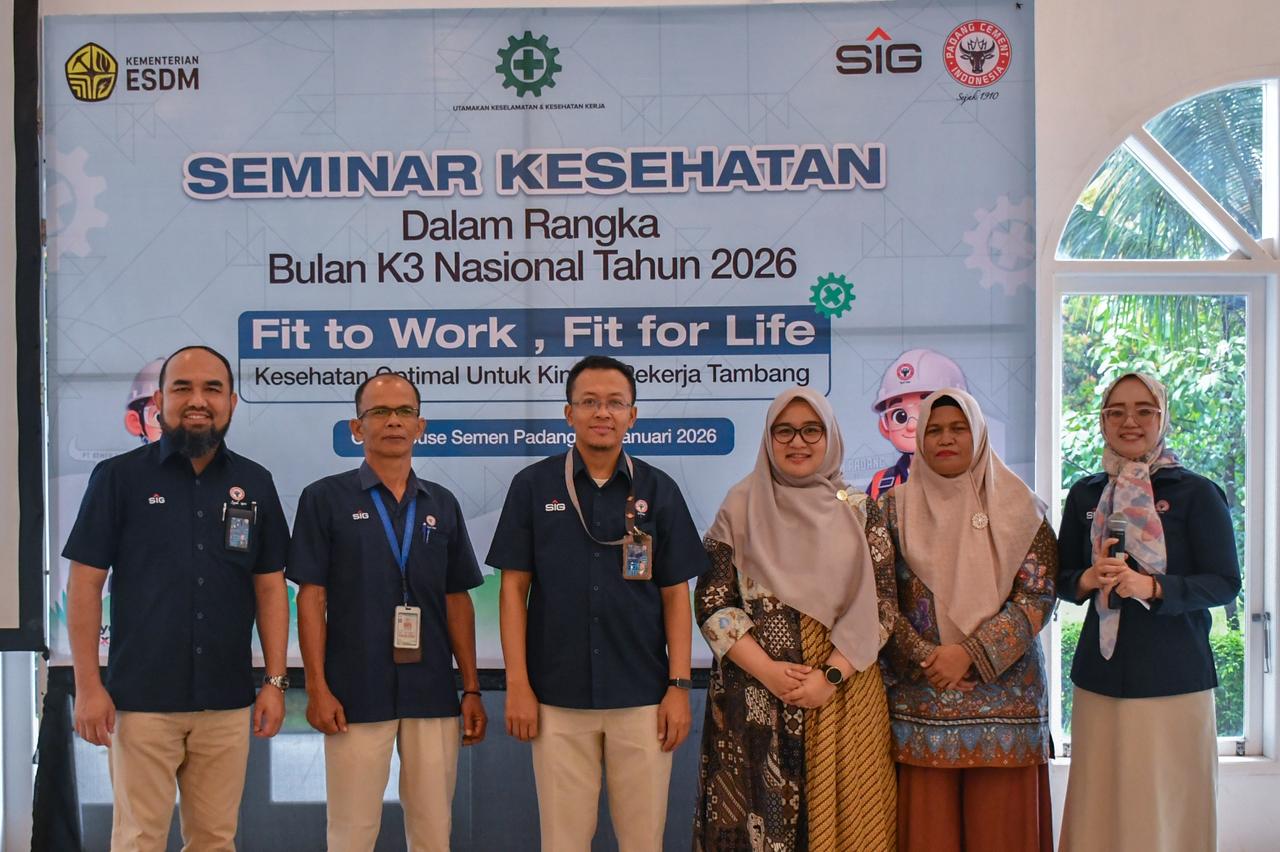 Bulan K3 Nasional 2026, PT Semen Padang Dorong Kesehatan Optimal Pekerja Tambang